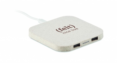 Logo trade promotional products image of: Hub charger wheat straw/ABS 5W