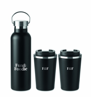 Logo trade promotional items image of: Stainless steel double wall set