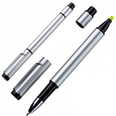 Logo trade promotional gift photo of: Metal duo pen GETAFE
