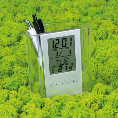 Logo trade advertising products image of: Acrylic desk pen holder MADRID