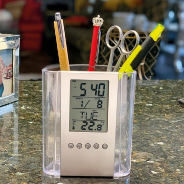 Logotrade promotional item image of: Acrylic desk pen holder MADRID