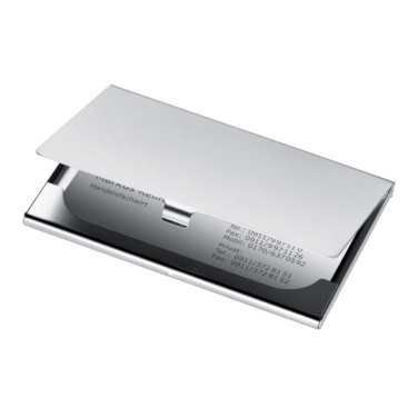 Logo trade promotional merchandise image of: Metal business card holder CORNWALL