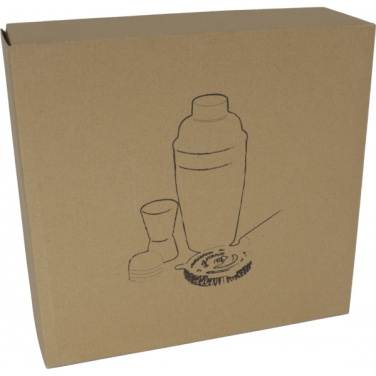 Logo trade corporate gifts picture of: Metal cocktail set, 3-piece MESSINA