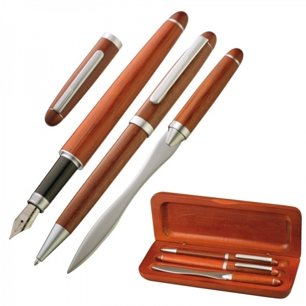Logo trade promotional items image of: Rosewood writing set BANGKOK