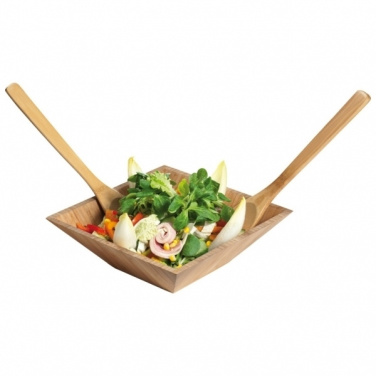 Logo trade promotional merchandise photo of: Bamboo salad servers CAPUA