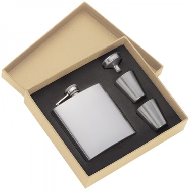 Logo trade business gift photo of: Hip flask with 2 shot glasses SANDVIKEN 170 ml