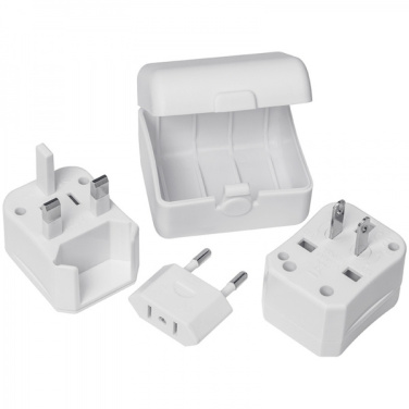 Logo trade business gifts image of: Travel adapter PERU