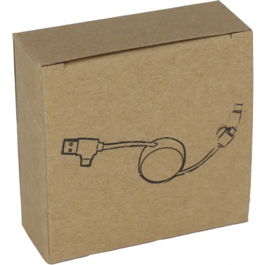 Logo trade promotional merchandise picture of: Bamboo charging cable GRONINGEN