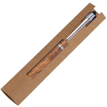Logo trade advertising products picture of: Wooden ballpen with touch function ERFURT