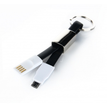 Logo trade advertising product photo of: Data transfer cable and keyring