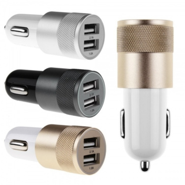 Logo trade promotional items image of: Metal car charger