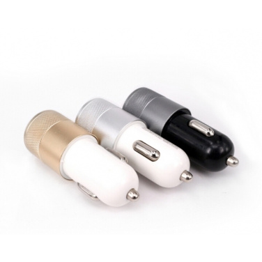 Logo trade promotional gifts picture of: Metal car charger