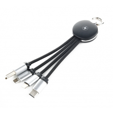 Logotrade promotional items photo of: 3in1 cable with enlighted logo for engraving, RXD-368