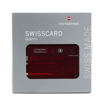 Logo trade promotional items image of: SwissCard Quattro Victorinox