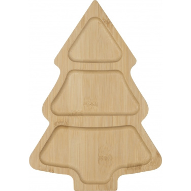 Logo trade promotional giveaways image of: Bamboo snack tray LOUISVILLE