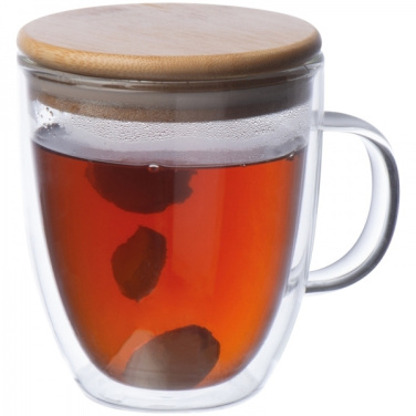 Logo trade promotional product photo of: Double-walled glass cup GERTHE 350 ml
