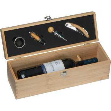 Logotrade advertising products photo of: Wooden wine box SAINT-ETIENNE