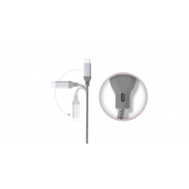 Logotrade business gift image of: Nylon data transfer cable LK30 Type - C Quick Charge 3.0
