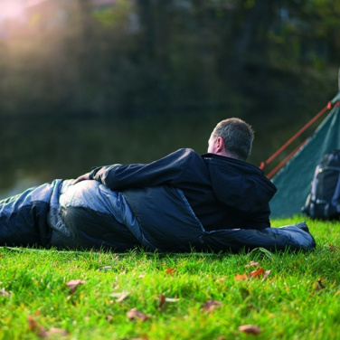 Logotrade promotional giveaway picture of: Sleeping bag KINABALU Schwarzwolf