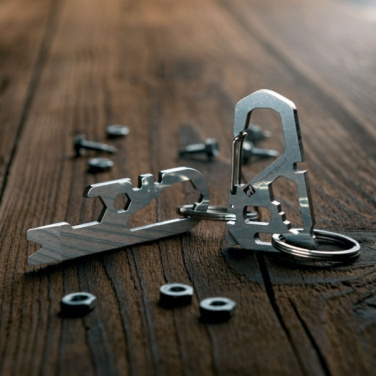 Logo trade advertising products image of: Multifunctional keychain ANTISANA Schwarzwolf