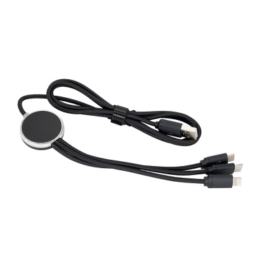 Logotrade advertising product picture of: 3in1 long cable with elighted logo for engraving, W201TG