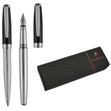Logo trade promotional gift photo of: Writing set ballpoint pen & fountain pen CHRISTOPHE Pierre Cardin