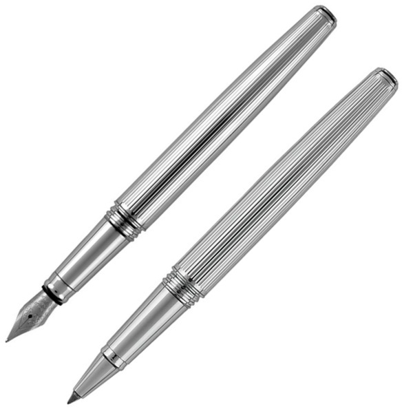 Logo trade promotional merchandise photo of: Writing set fountain pen & roller CHRISTOPHE Pierre Cardin