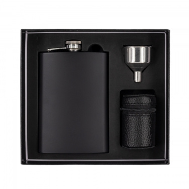 Logo trade promotional merchandise photo of: Hip flask MADONIE Schwarzwolf