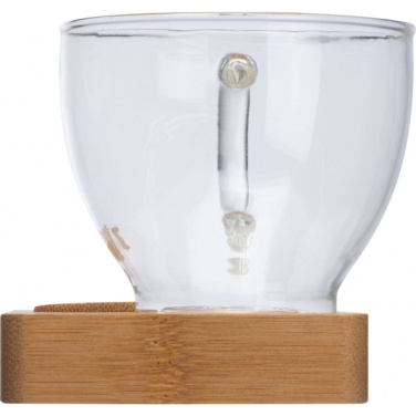 Logo trade promotional merchandise image of: Tray with cup and spoon FORMOSA 150 ml