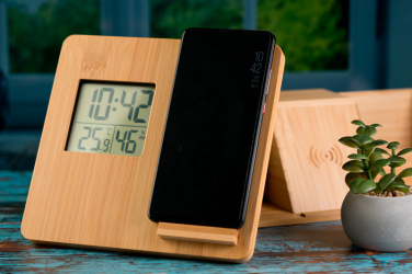 Logo trade promotional products picture of: Bamboo weather station GRANADA