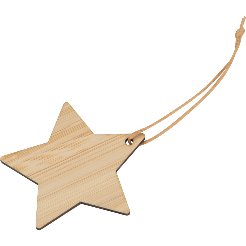 Logotrade promotional merchandise image of: Bamboo star pendant FOGGIA