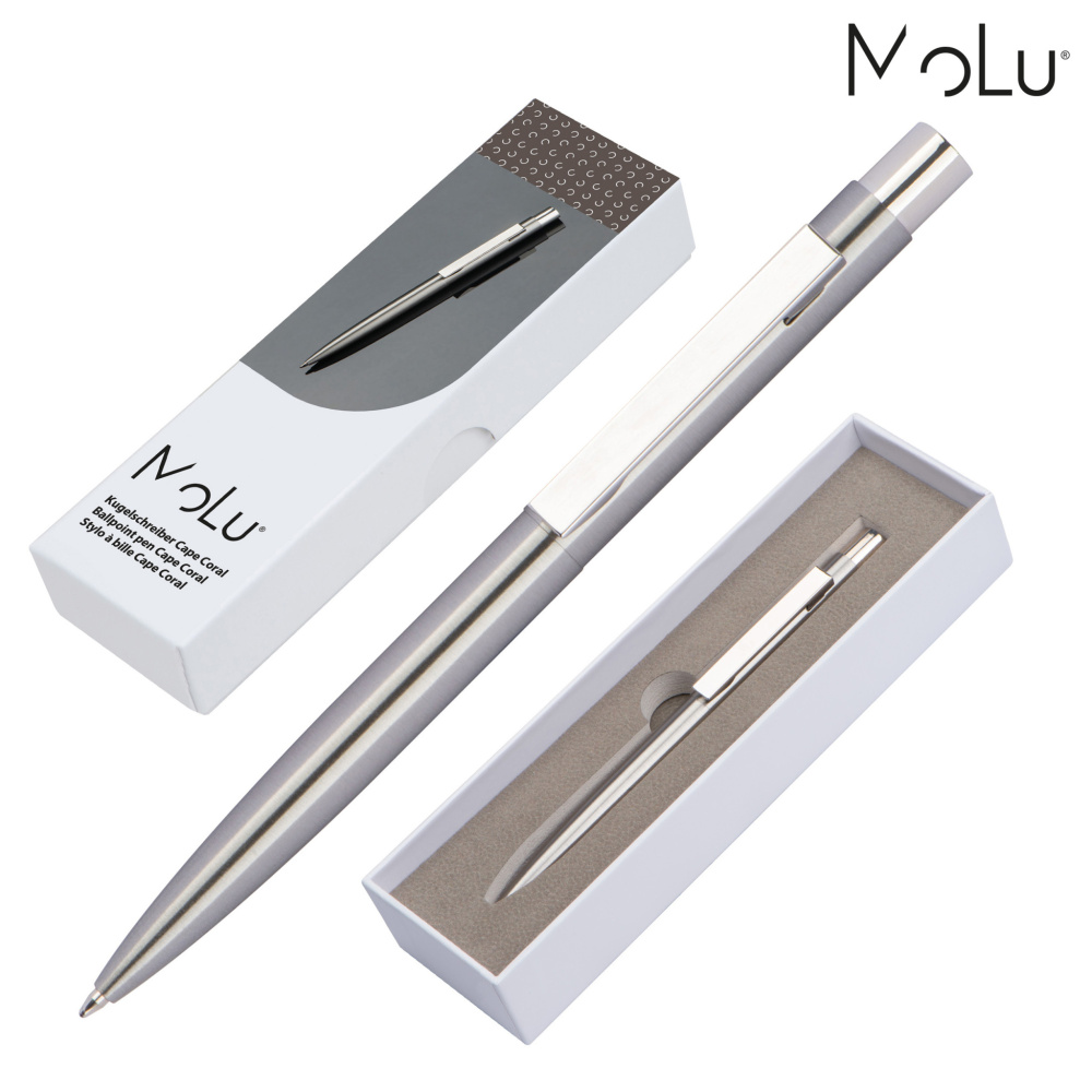 Logotrade promotional merchandise image of: Stainless steel pen CAPE CORAL MoLu