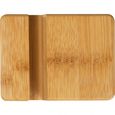 Logo trade promotional gift photo of: Bamboo smartphone holder SAN SEBASTIAN