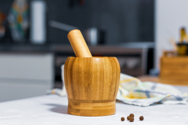 Logo trade promotional giveaway photo of: Wooden mortar SALVADOR