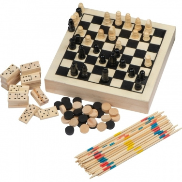 Logo trade promotional giveaways picture of: Wooden game collection RIGA