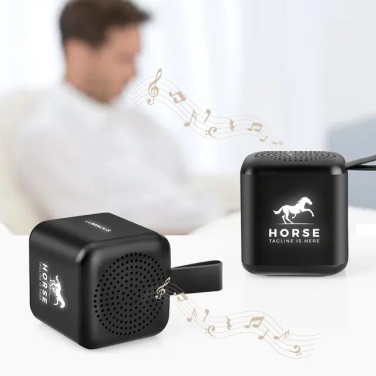 Logotrade corporate gift image of: Mini speaker with enlighted logo for engraving