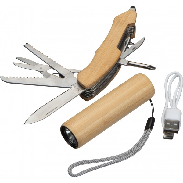 Logo trade corporate gift photo of: Set Torch and pocket knife OLDHAM
