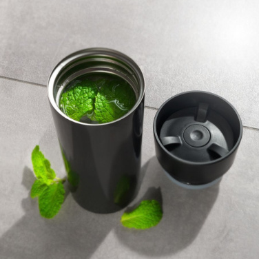 Logotrade promotional merchandise picture of: Thermo mug ARANSOL 300 ml Schwarzwolf