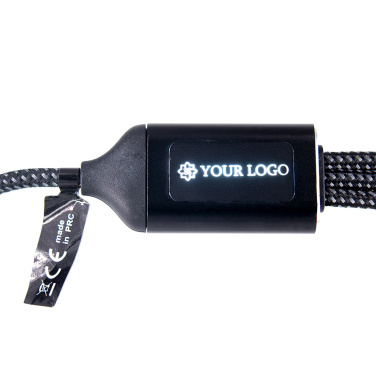 Logo trade promotional item photo of: 3 in 1 cable with elighted logo Pierre Cardin