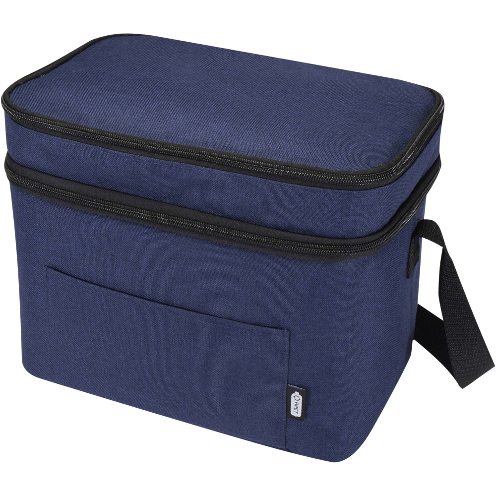 Logo trade promotional giveaways image of: Tundra GRS RPET double compartments cooler bag 13L