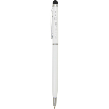 Logo trade corporate gifts image of: Ore aluminium ballpoint pen with stylus