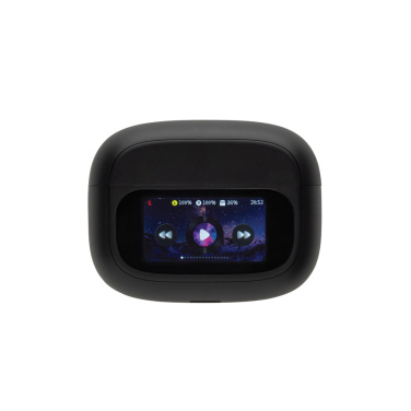 Logo trade promotional merchandise image of: Airtune RCS recycled plastic ANC earbuds with touch screen