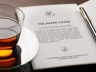 Logo trade advertising products image of: Recycled Tea Notebook 209734000