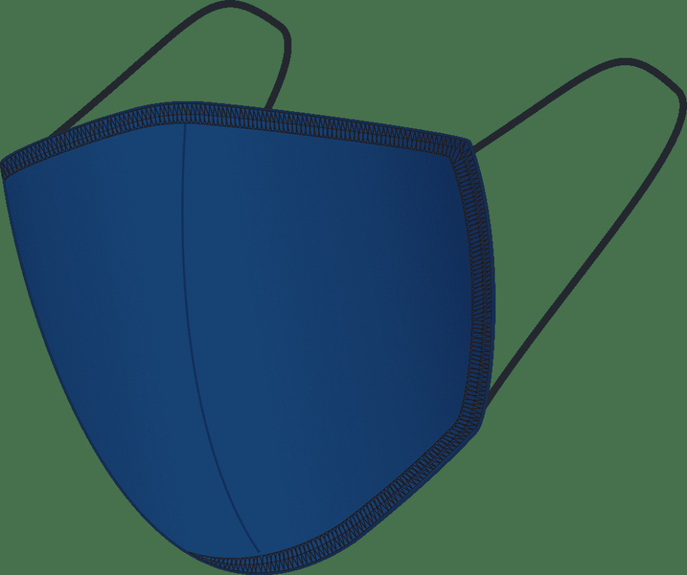 Logotrade promotional gift image of: BLACK-BLACK cotton face mask 140123000