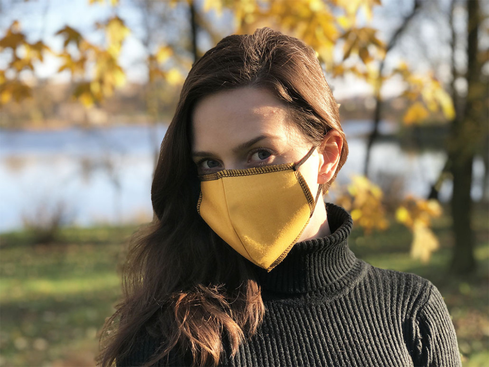 Logotrade corporate gifts photo of: BLACK-BLACK cotton face mask 140116500