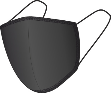 Logotrade promotional gifts photo of: BLACK-BLACK cotton face mask 140116500