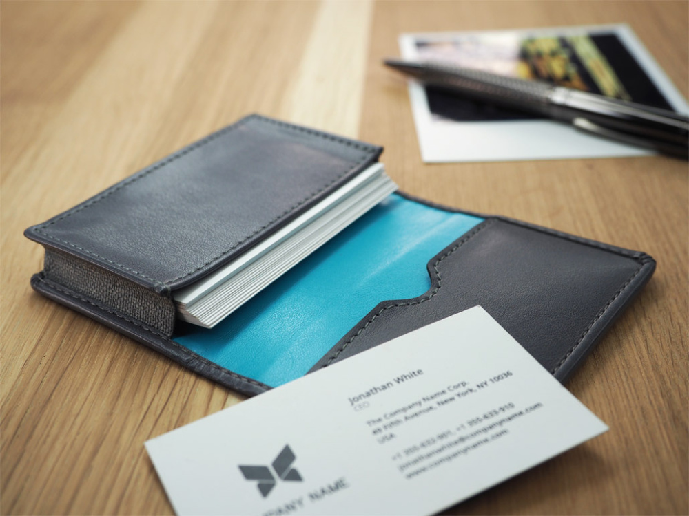 Logo trade promotional giveaways picture of: Business card holder 227119