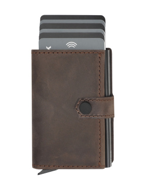 Logo trade promotional items image of: RFID wallet - Hunter Leather 2109284