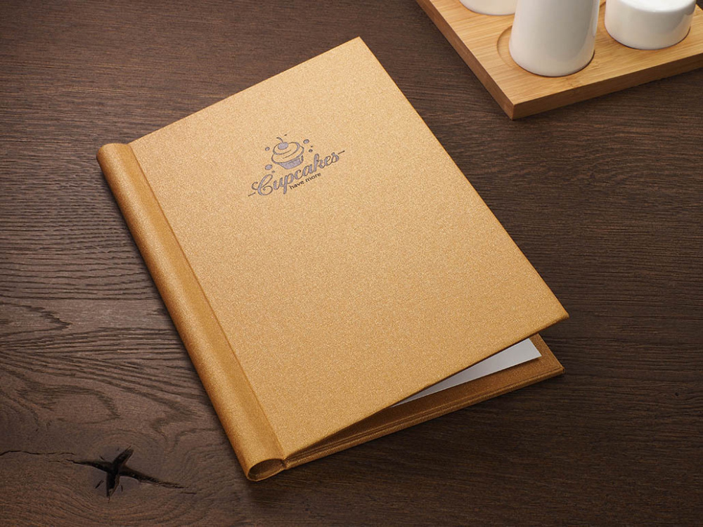 Logo trade business gifts image of: Menu cover 1789280