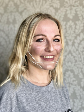 Logo trade promotional merchandise image of: ATENA clear face shield-mask for mouth and nose 1461162